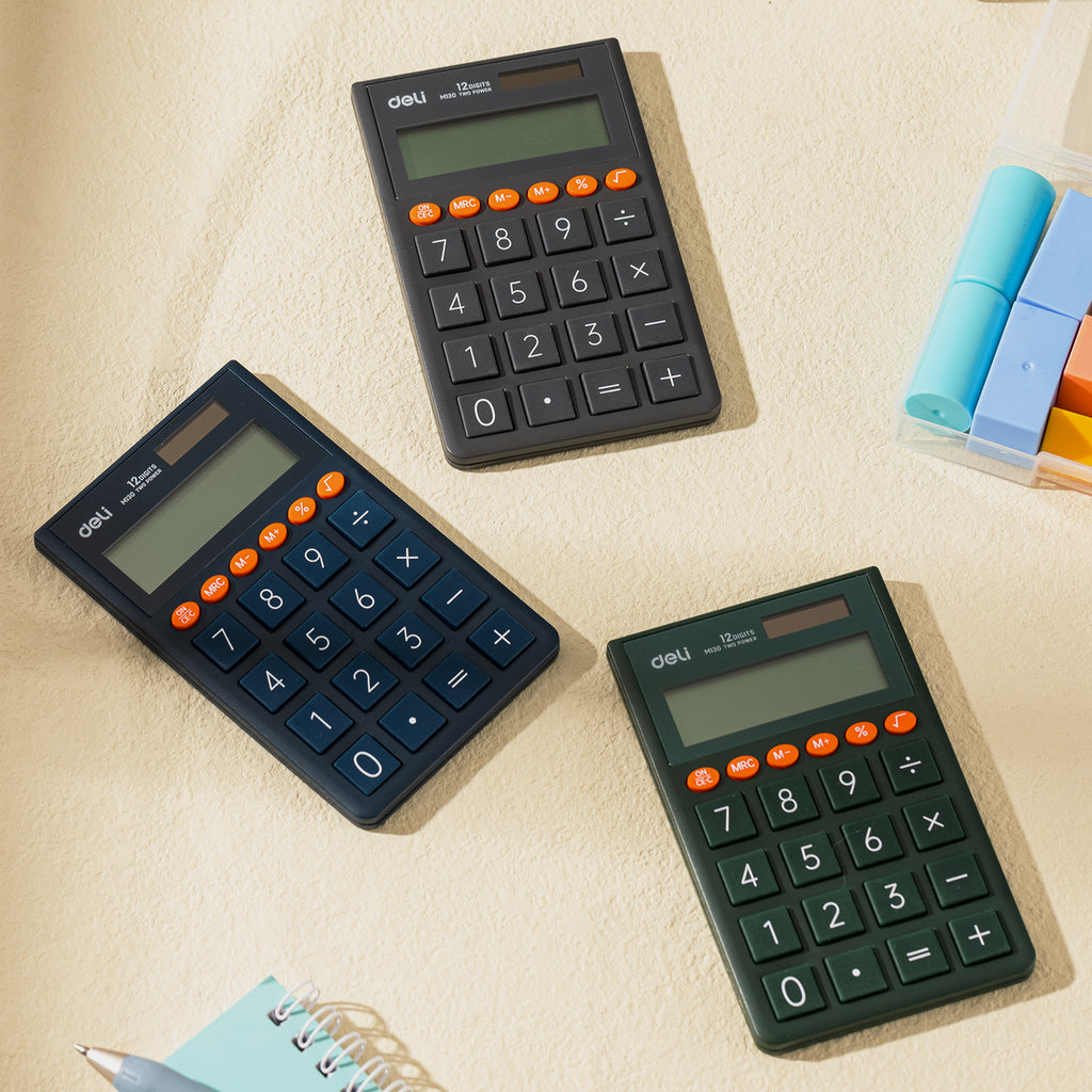 (EM130) Portable Calculator- Blue-12