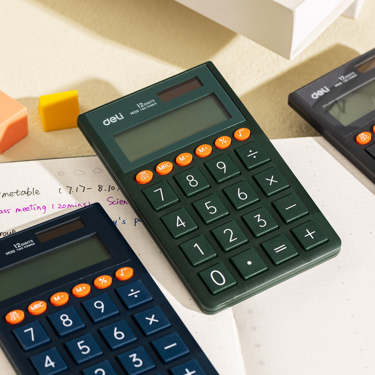 (EM130) Portable Calculator-Green-12