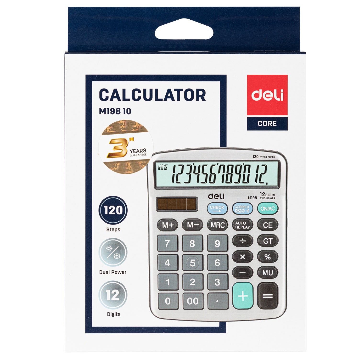(EM19810) Desktop Calculator-M-12-Silver