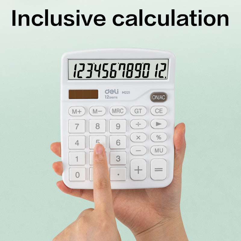 (EM221) Desktop Calculator-12-White