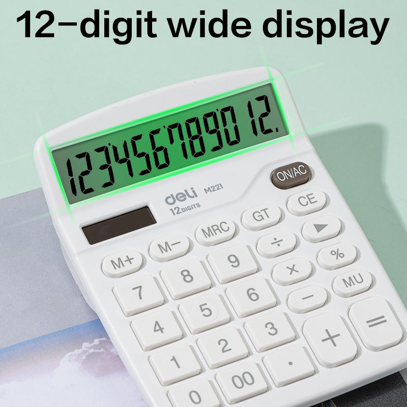 (EM221) Desktop Calculator-12-White