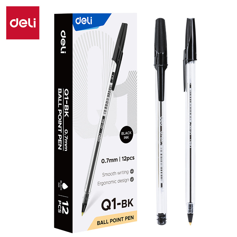 (EQ1-BK) Deli Ballpen-0.7-BK