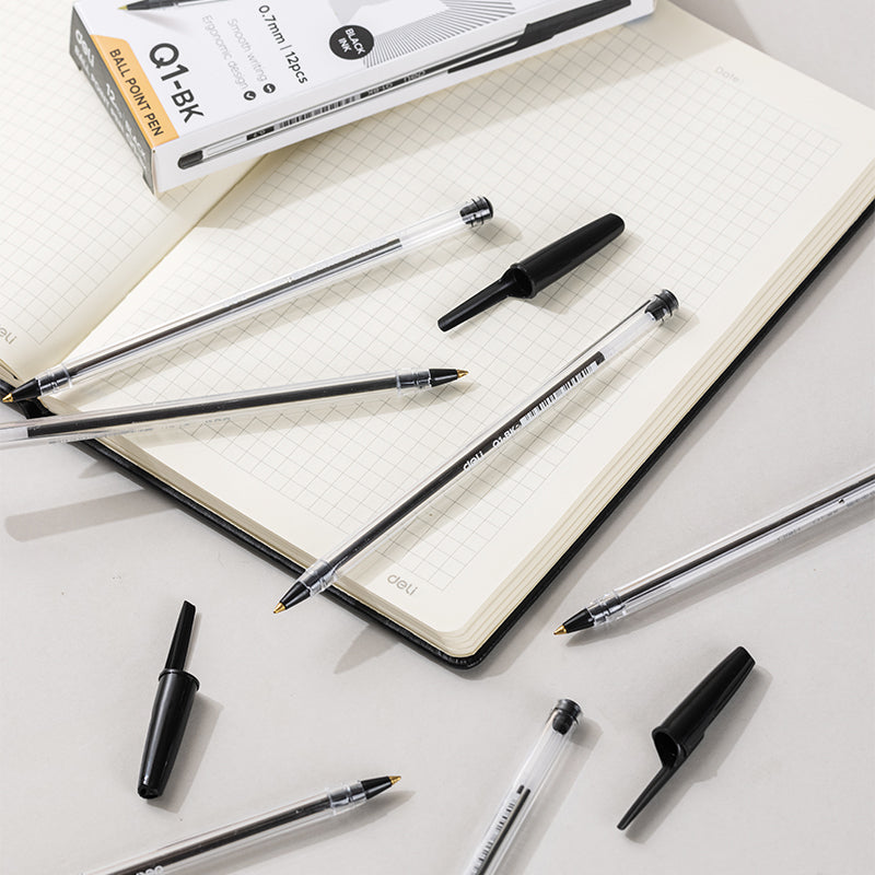 (EQ1-BK) Deli Ballpen-0.7-BK