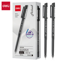 Flickwell Ballpen-0.7mm-BK | Super smooth | Comfortable grip | Long-lasting