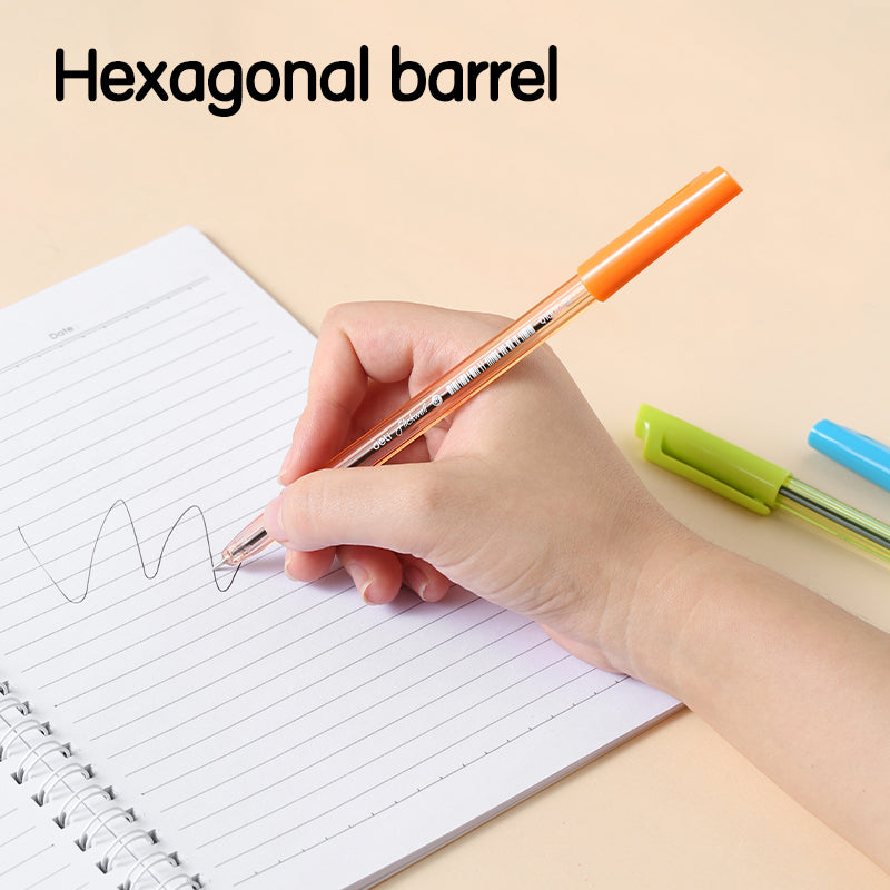 Deli Ballpoint pen-0.7mm-BK |  Smooth and effortless writing | Low viscosity ink