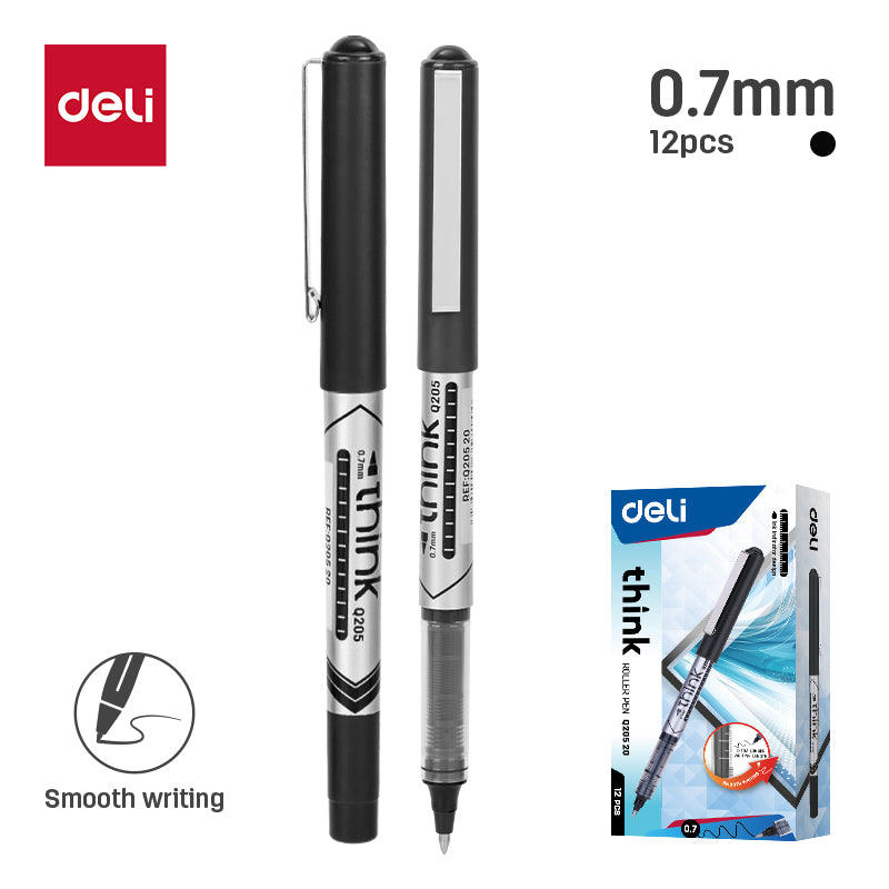 Think Roller Pen-0.7-BK-UNE |  1100m of writing | Reliable | Smooth