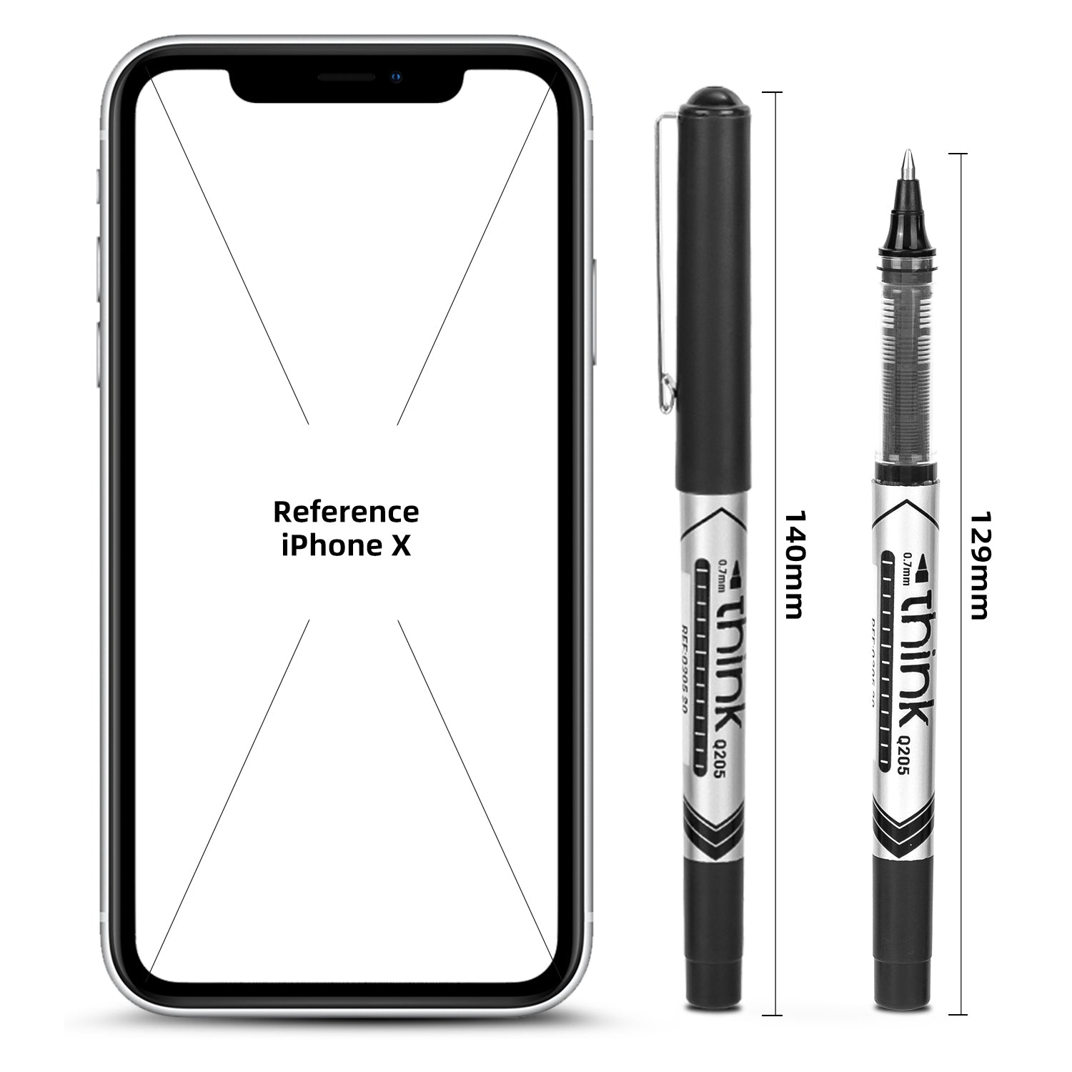 Think Roller Pen-0.7-BK-UNE |  1100m of writing | Reliable | Smooth
