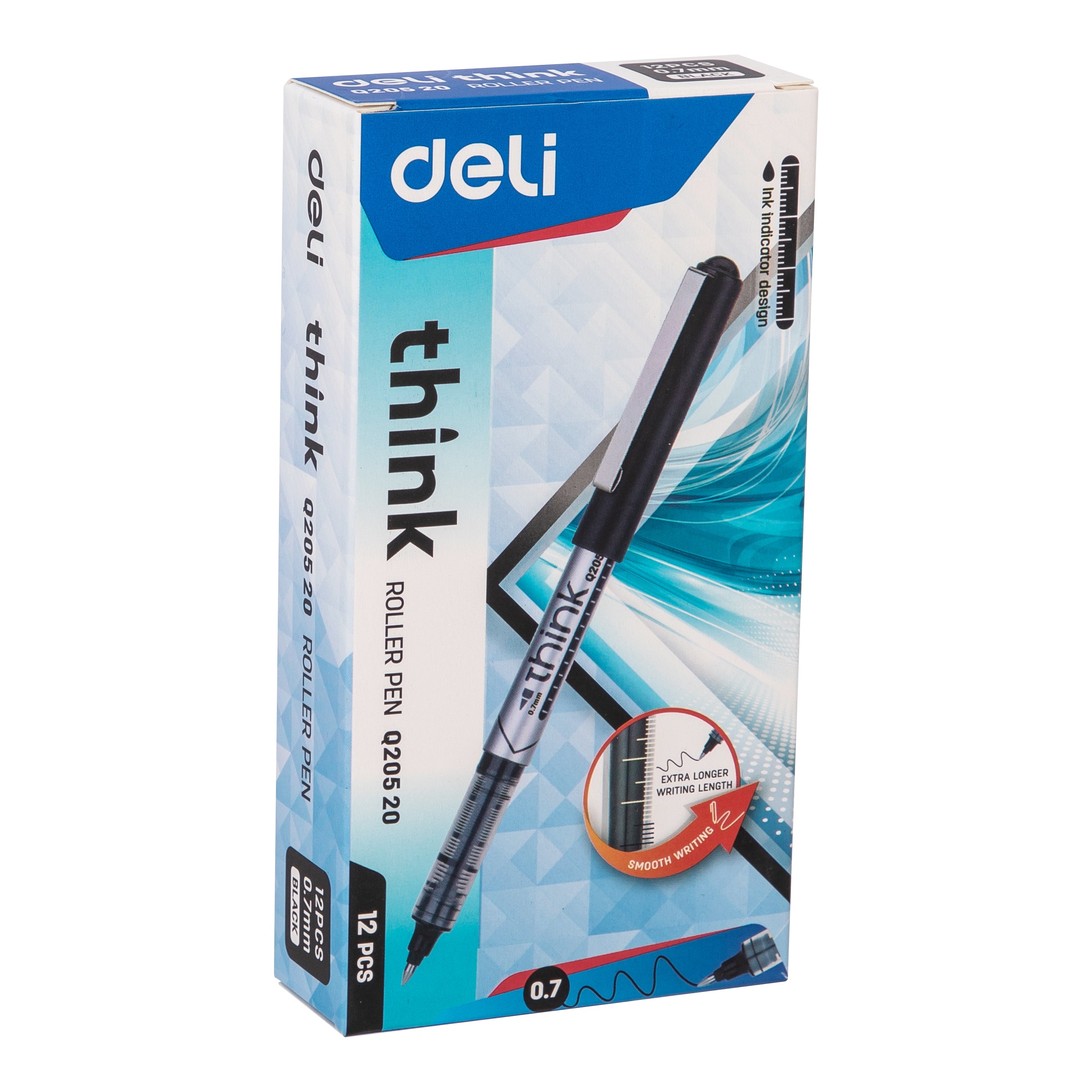 Think Roller Pen-0.7-BK-UNE |  1100m of writing | Reliable | Smooth