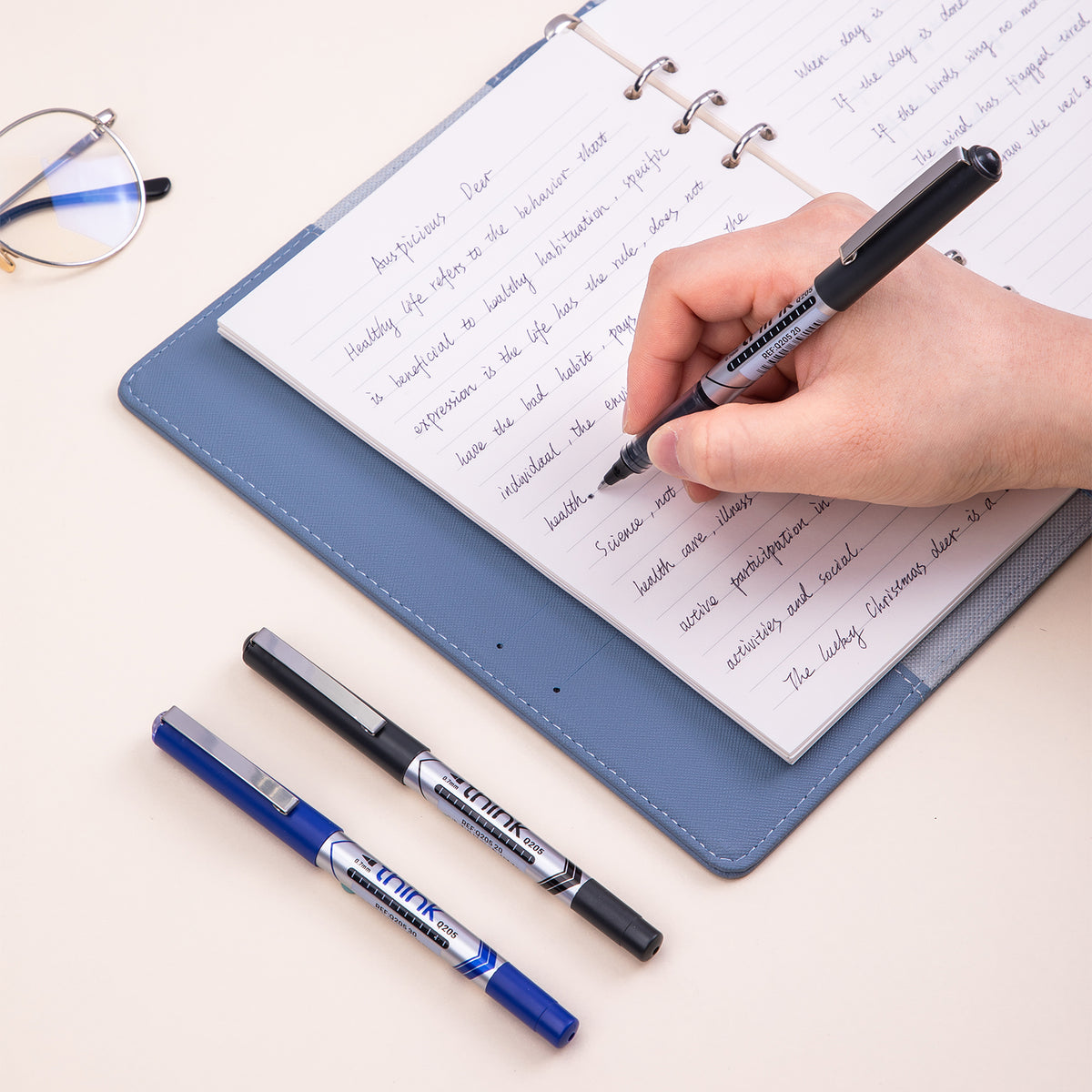 Think Roller Pen-0.7-BK-UNE |  1100m of writing | Reliable | Smooth