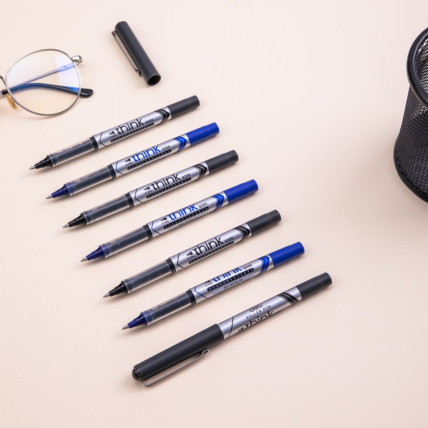 Think Roller Pen-0.7-BK-UNE |  1100m of writing | Reliable | Smooth