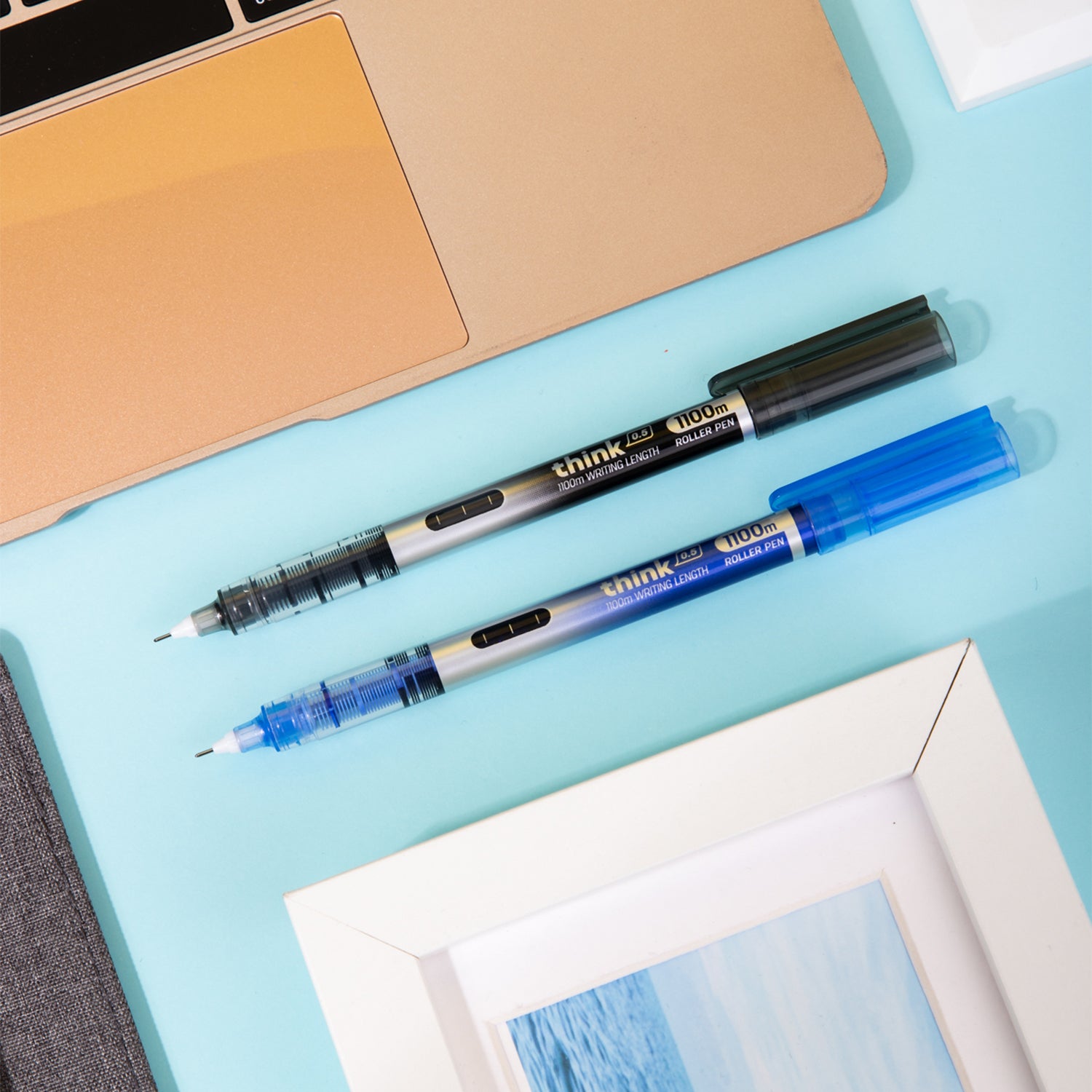 Think Roller Pen-0.5-BL | Precise | Smooth | Dependable | 1100m writing capacity