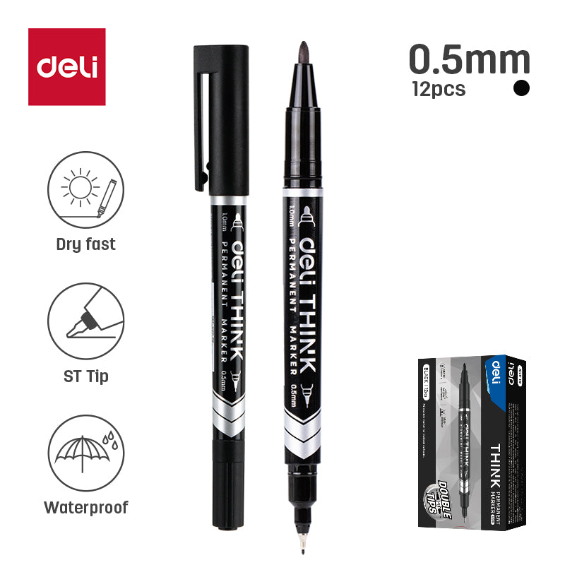 (EU211-BK)Think Permanent Marker-DualTip