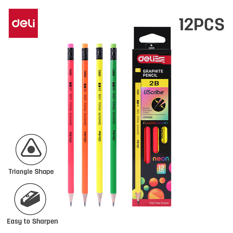 (EU51800) Sribe Pencil - Tri- 2B-Neon
