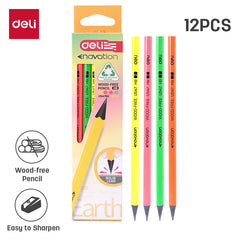 Deli Pencil-Tri-HB-Neon | Durable | Vibrant | Reliable