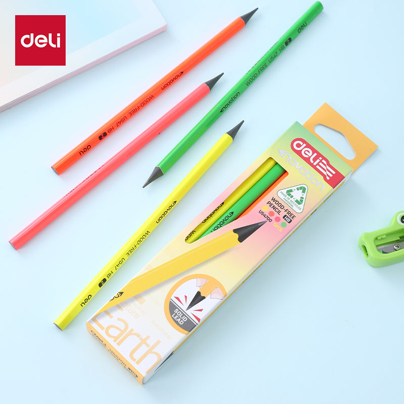 Deli Pencil-Tri-HB-Neon | Durable | Vibrant | Reliable