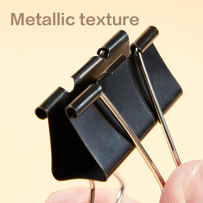 iSelect Binder Clips-1-51mm-12pcs | Smooth clamping | Sleek Metallic Finish | Curved Clip