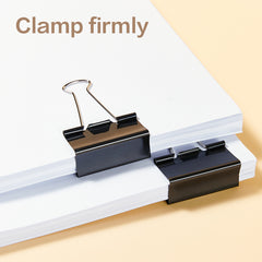 iSelect Binder Clips-1-51mm-12pcs | Smooth clamping | Sleek Metallic Finish | Curved Clip