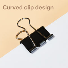 iSelect Binder Clips-3-32mm-12pcs | Clamps firmly | Sleek metallic finish | Curved clip design