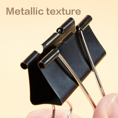 iSelect Binder Clips-6-15mm-12pcs | Smooth clamping | Sleek Metallic Finish | Curved Clip