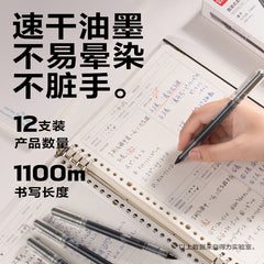 Deli Roller Pen-0.5-SF855-BK | 4X more Ink | Smudge-free | Smooth