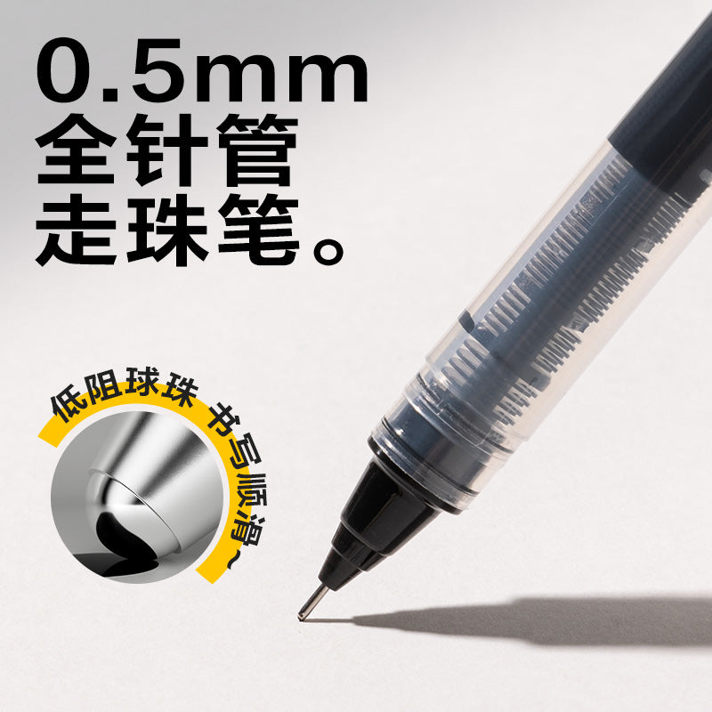Deli Roller Pen-0.5-SF855-BK | 4X more Ink | Smudge-free | Smooth