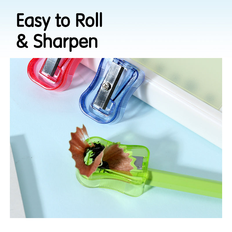 iSelect pencil sharpeners -Transparent-72pcs | Energetic colors | Fast & Efficient sharping