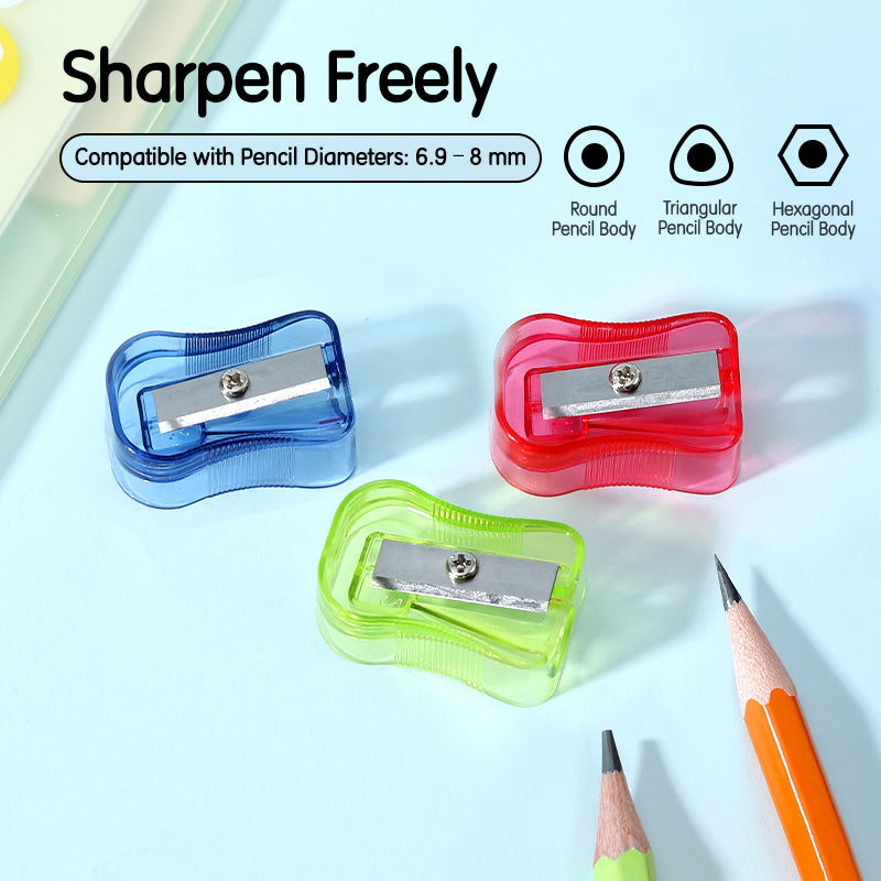 iSelect pencil sharpeners -Transparent-72pcs | Energetic colors | Fast & Efficient sharping