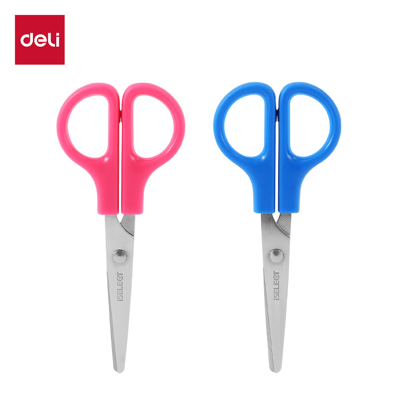 iSelect Scissiors 121mm-BL-PK | Blue and Pink color | Round tips | Safe blade
