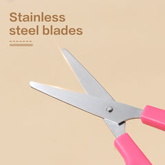 iSelect Scissiors 121mm-BL-PK | Blue and Pink color | Round tips | Safe blade
