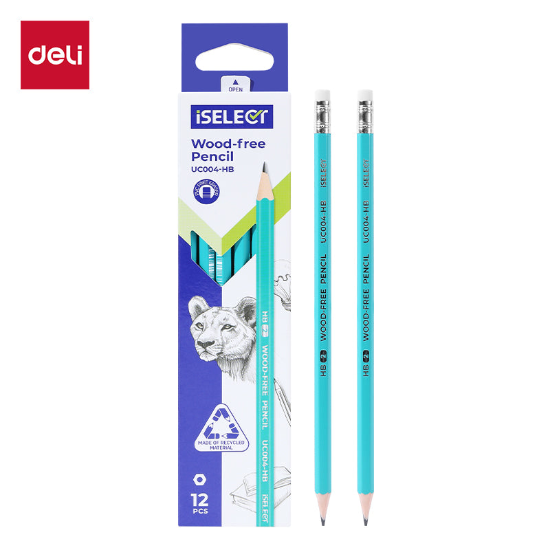 iSelect Graphite pencil-HB | Super bonded lead | Effortless sketching | Eco-Friendly | Eraser tip