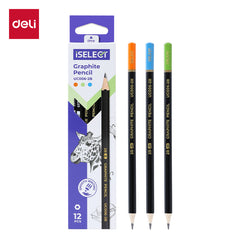 iSlelect Graphite pencil 2B | Smudge-free writing | Hexagonal barrel