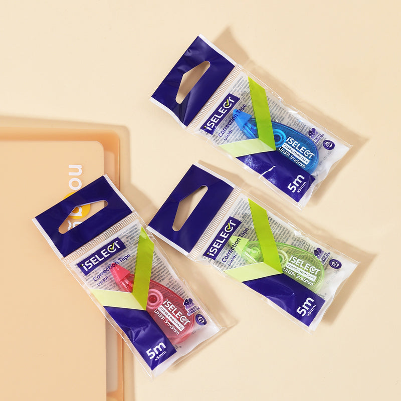 iSelect Correction tape- 5mm*5m | Smooth correction | Strong adhesion | Handy