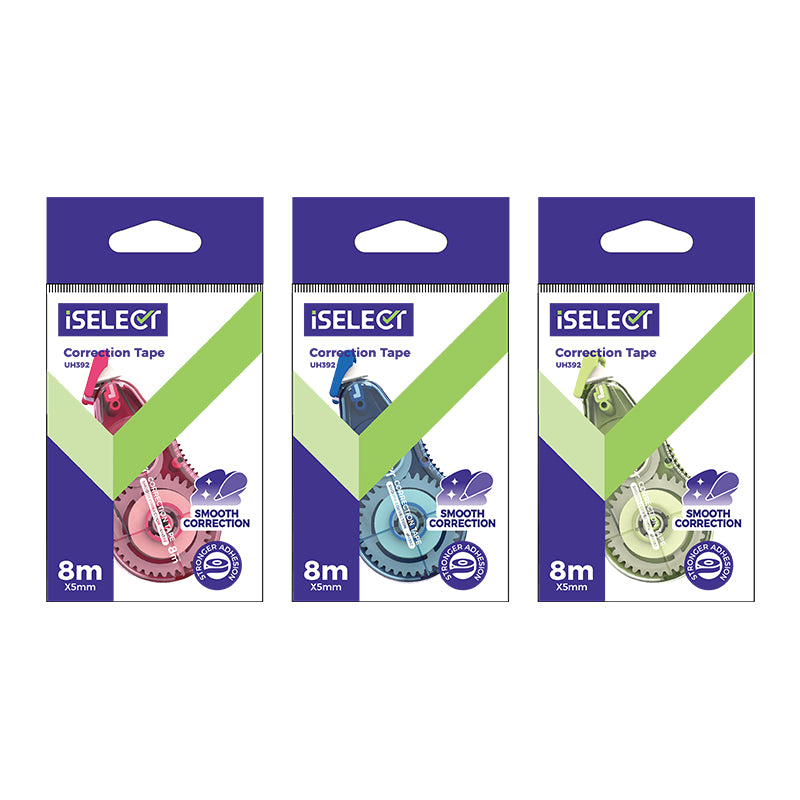 iSelect Correction tape- 5mm*8m | Smooth correction | Strong adhesion | Handy