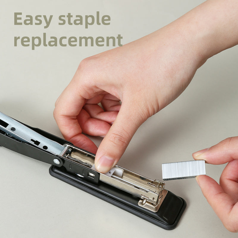 iSelect Stapler-Medium-24-26-BK | Binds up to 20 sheets | Rotatable anvil | Durable metal body