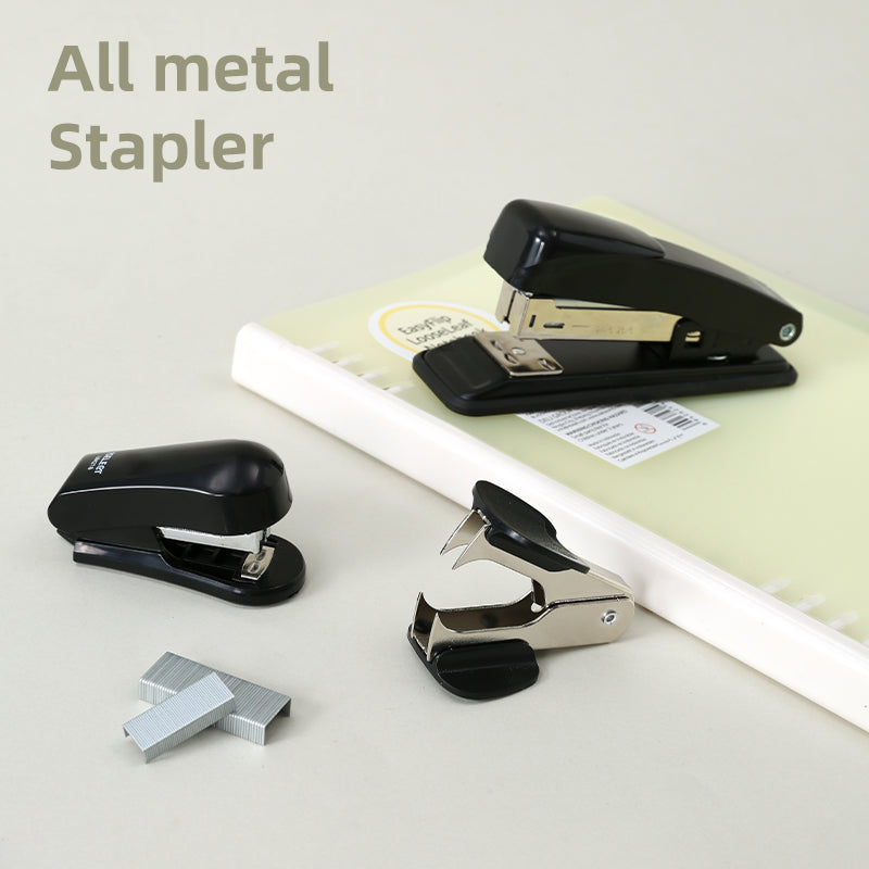 iSelect Stapler-Medium-24-26-BK | Binds up to 20 sheets | Rotatable anvil | Durable metal body