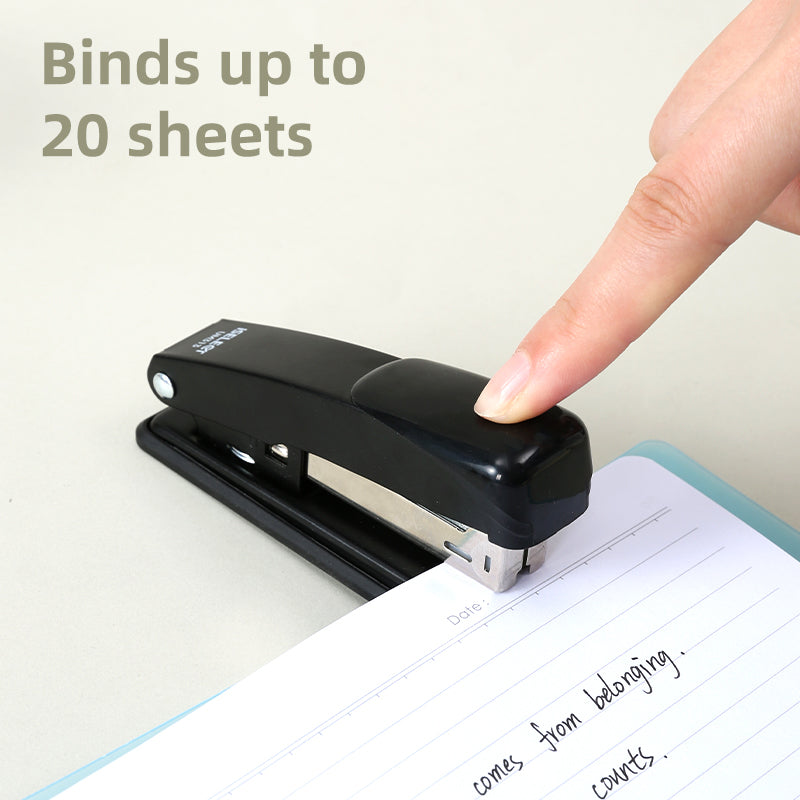 iSelect Stapler-Medium-24-26-BK | Binds up to 20 sheets | Rotatable anvil | Durable metal body