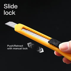 iSelect Cutter-13-Yellow | 13 Snap off blades | Manual lock system | Sharp blades
