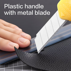 iSelect Cutter-13-Yellow | 13 Snap off blades | Manual lock system | Sharp blades