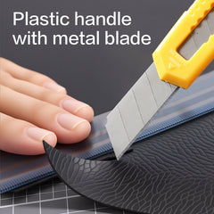 iSelect Cutter-8-Yellow | 8 Snap off blades | Manual lock system | Sharp blades
