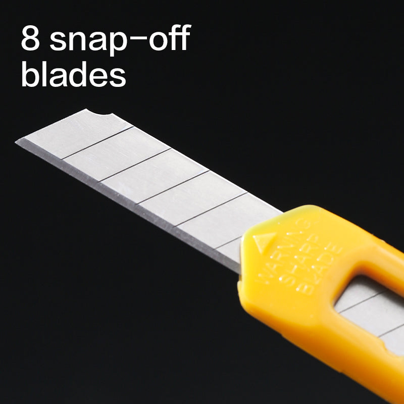 iSelect Cutter-8-Yellow | 8 Snap off blades | Manual lock system | Sharp blades