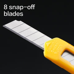 iSelect Cutter-8-Yellow | 8 Snap off blades | Manual lock system | Sharp blades