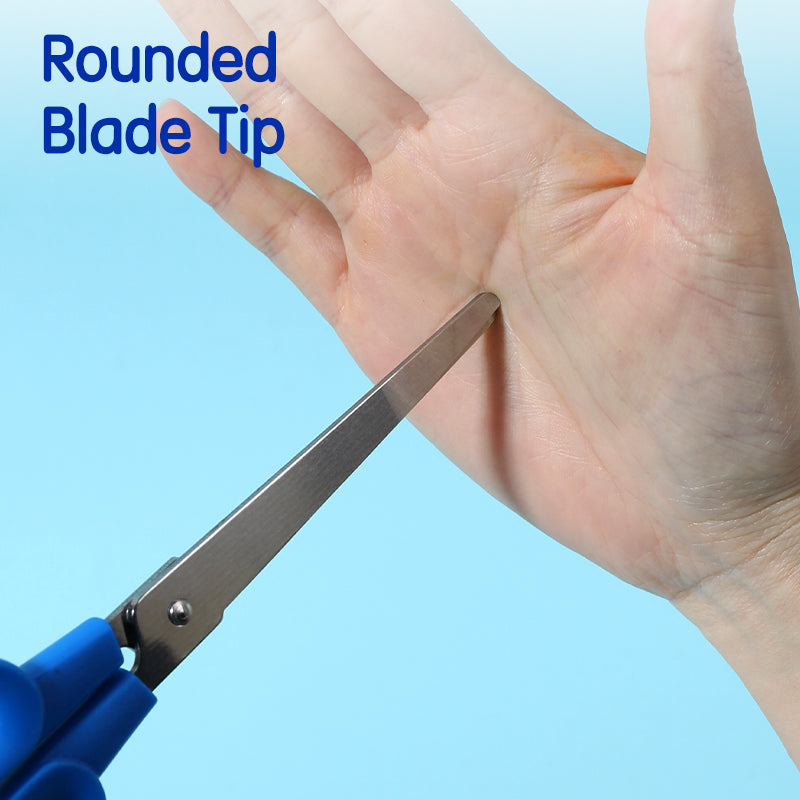 iSelect Office scissors 137mm-BL-BK | Blue and Black color | Stainless steel blades | Smooth cutting