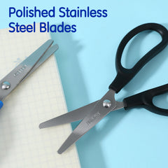 iSelect Office scissors 137mm-BL-BK | Blue and Black color | Stainless steel blades | Smooth cutting