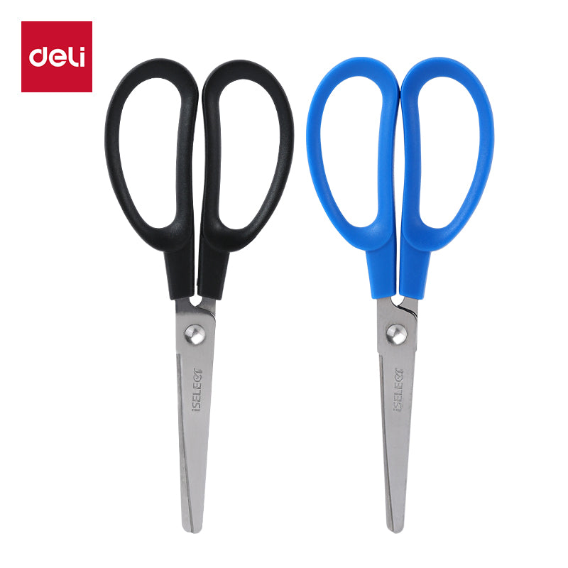 iSelect Office Scissors 162mm-BL-BK | Blue and Black color | Stainless steel blades | Smooth cutting
