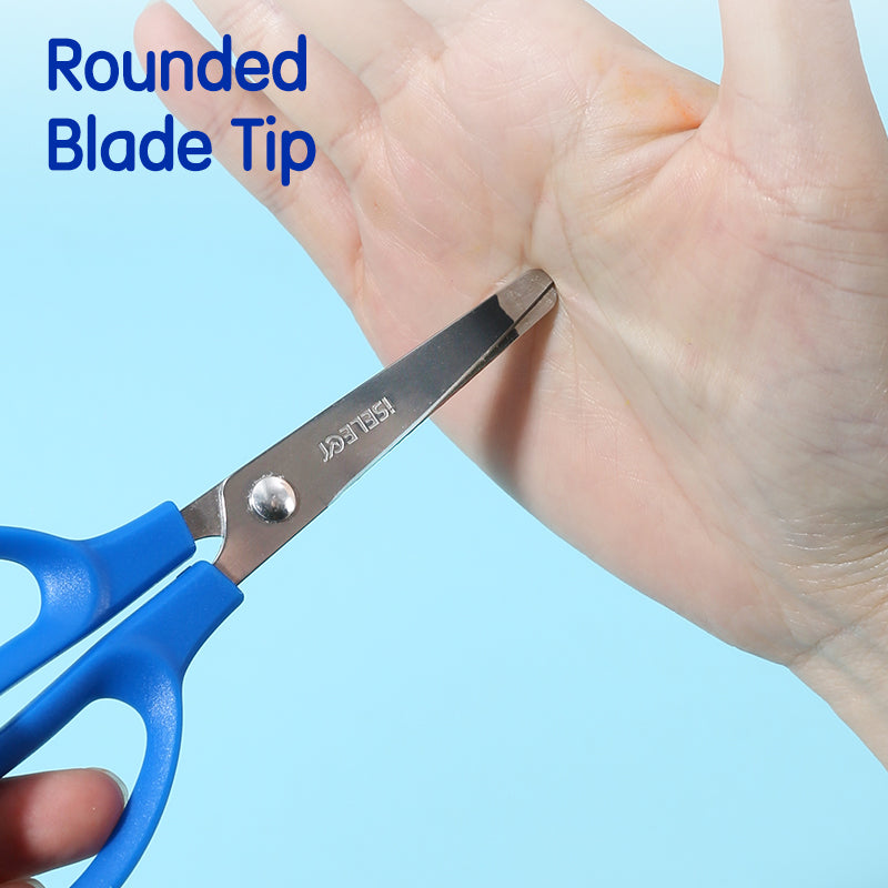 iSelect Office Scissors 162mm-BL-BK | Blue and Black color | Stainless steel blades | Smooth cutting