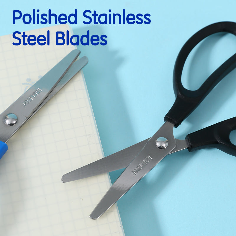 iSelect Office Scissors 162mm-BL-BK | Blue and Black color | Stainless steel blades | Smooth cutting