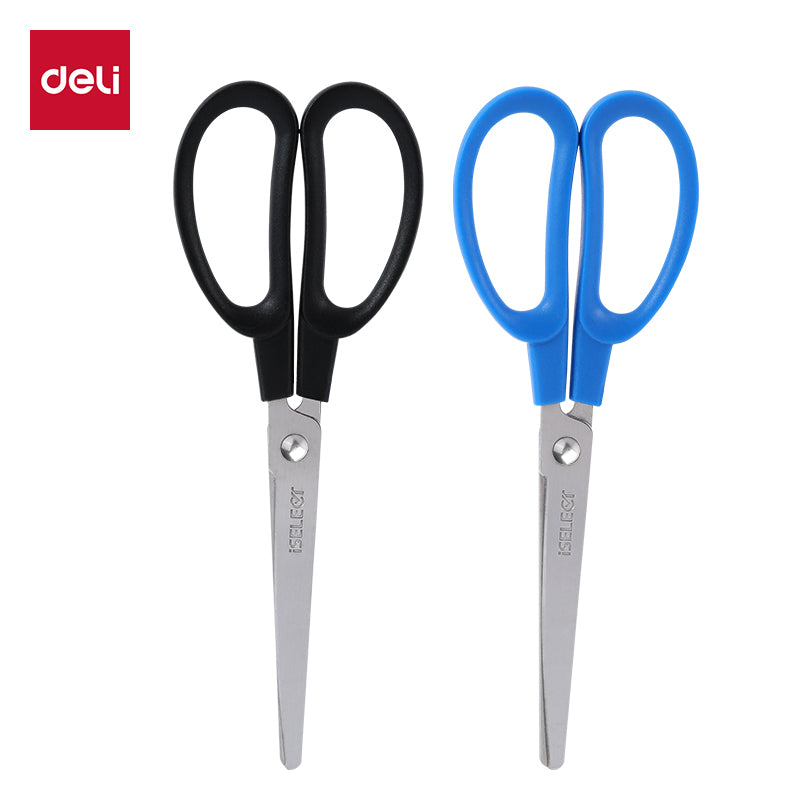 iSelect Office scissors 180mm-BL-BK | Blue and Black color | Stainless steel blades | Smooth cutting