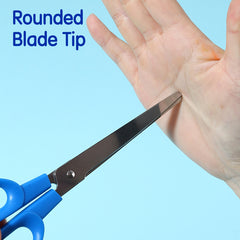 iSelect Office scissors 180mm-BL-BK | Blue and Black color | Stainless steel blades | Smooth cutting