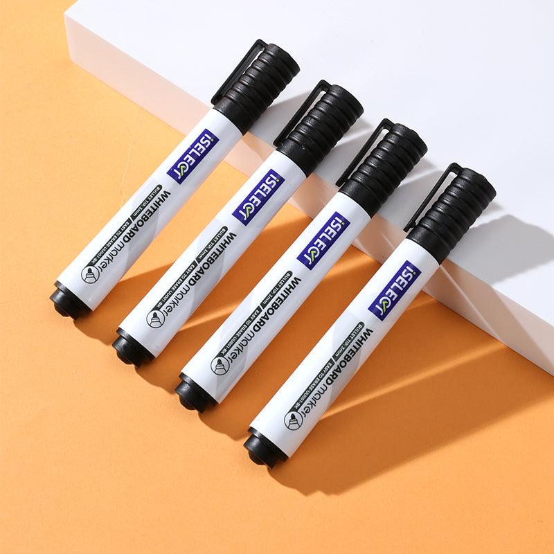 iSelect Whiteboard marker-1.8mm-BK | Black ink | Bullet-tip | Smooth | Water-resistant tip