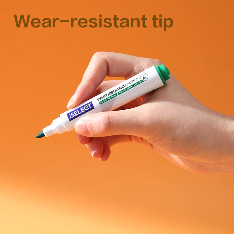 iSelect Whiteboard marker-1.8mm-GN | Green ink | Bullet-tip | Smooth | Water-resistant tip